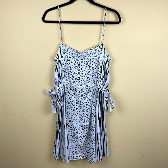 NEW Asos Mixed Print Sundress Fit & Flare Dress 8 - Picture 1 of 9